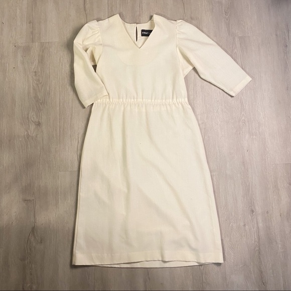 Vintage Dresses & Skirts - Vintage Strait Lane Cream Dress